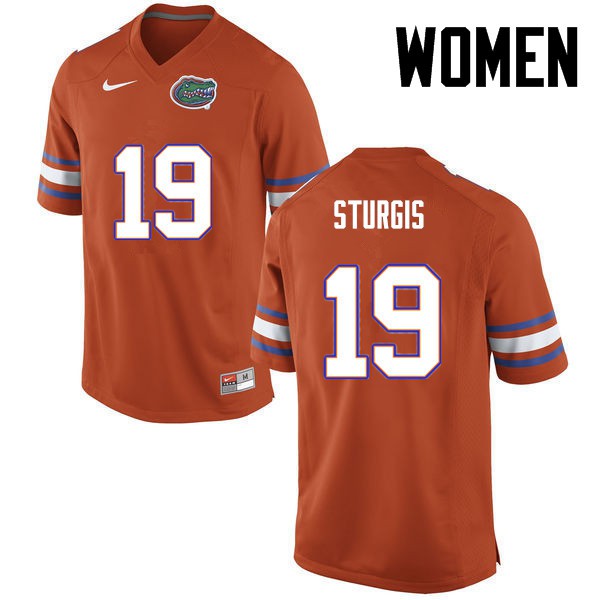 Florida Gators Women #19 Caleb Sturgis College Football Orange